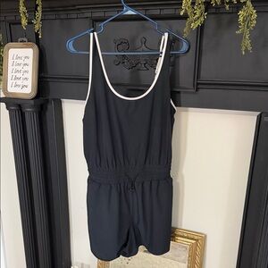 Abercrombie & Fitch Black Romper with White Accents